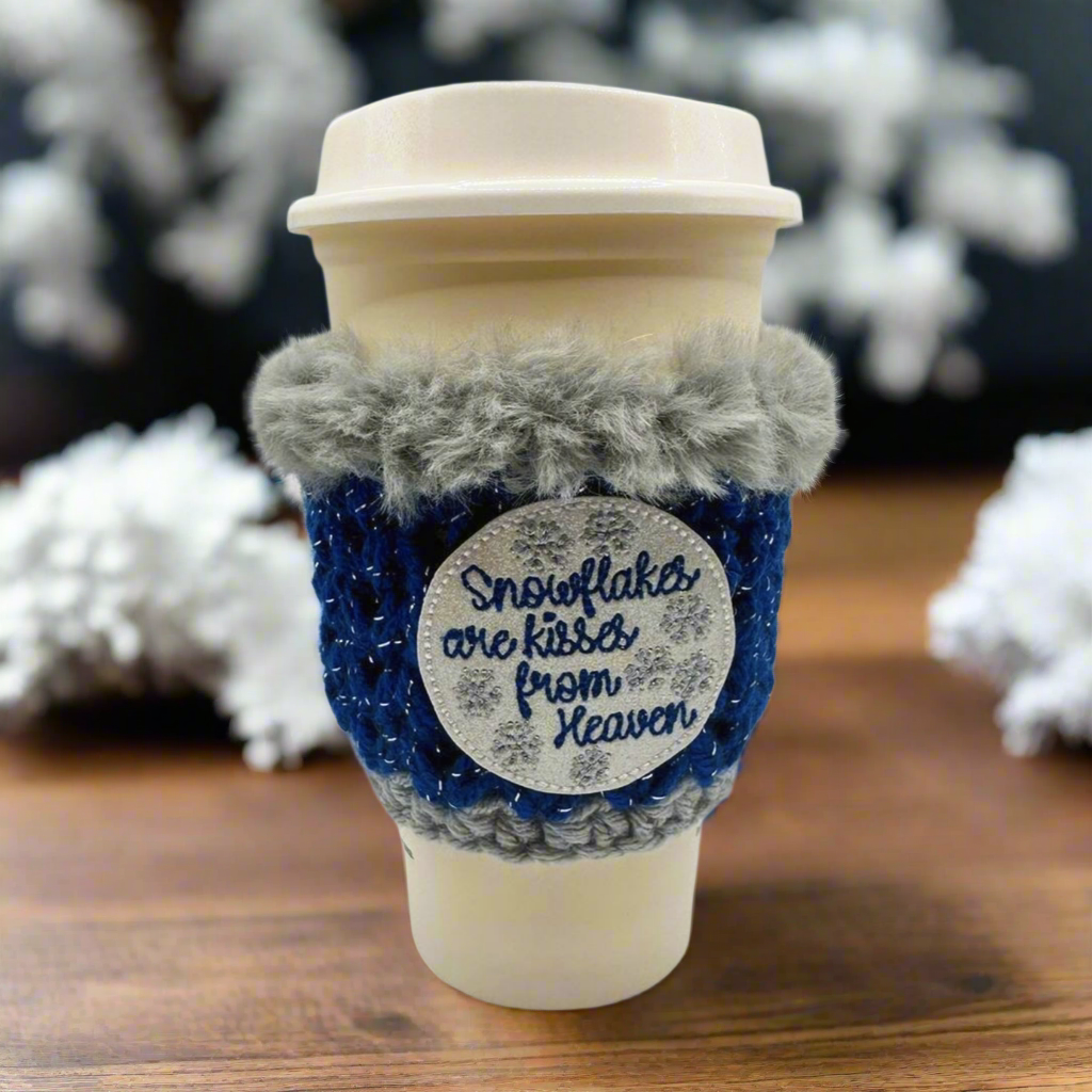 Snowflakes are Kisses from Heaven Coffee Cozy