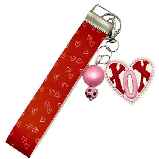 XO Hearts Keychain and Wristlet