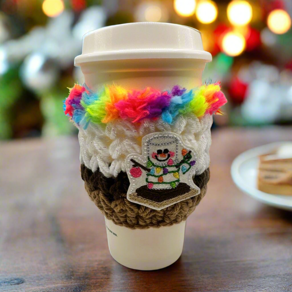 Snowman Smore Coffee Cozy