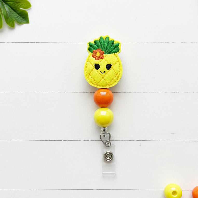 Cute Pineapple Badge Reel