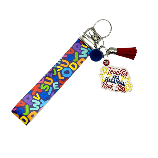 Educational Rockstar Keychain and Wristlet