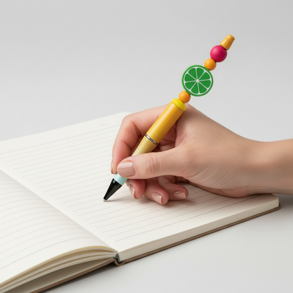 Lime Beaded Pen