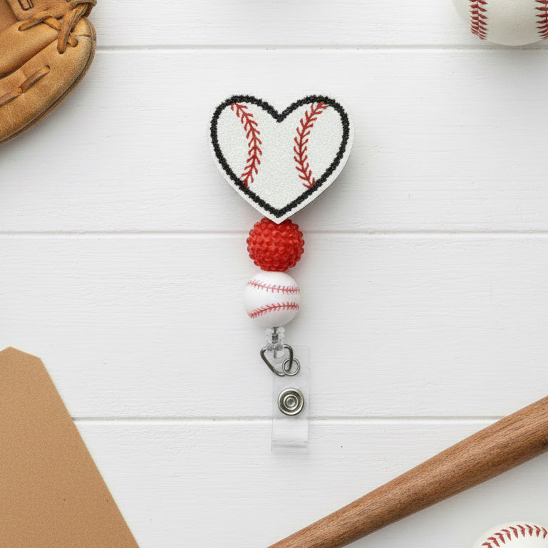 Baseball Heart Badge Reel