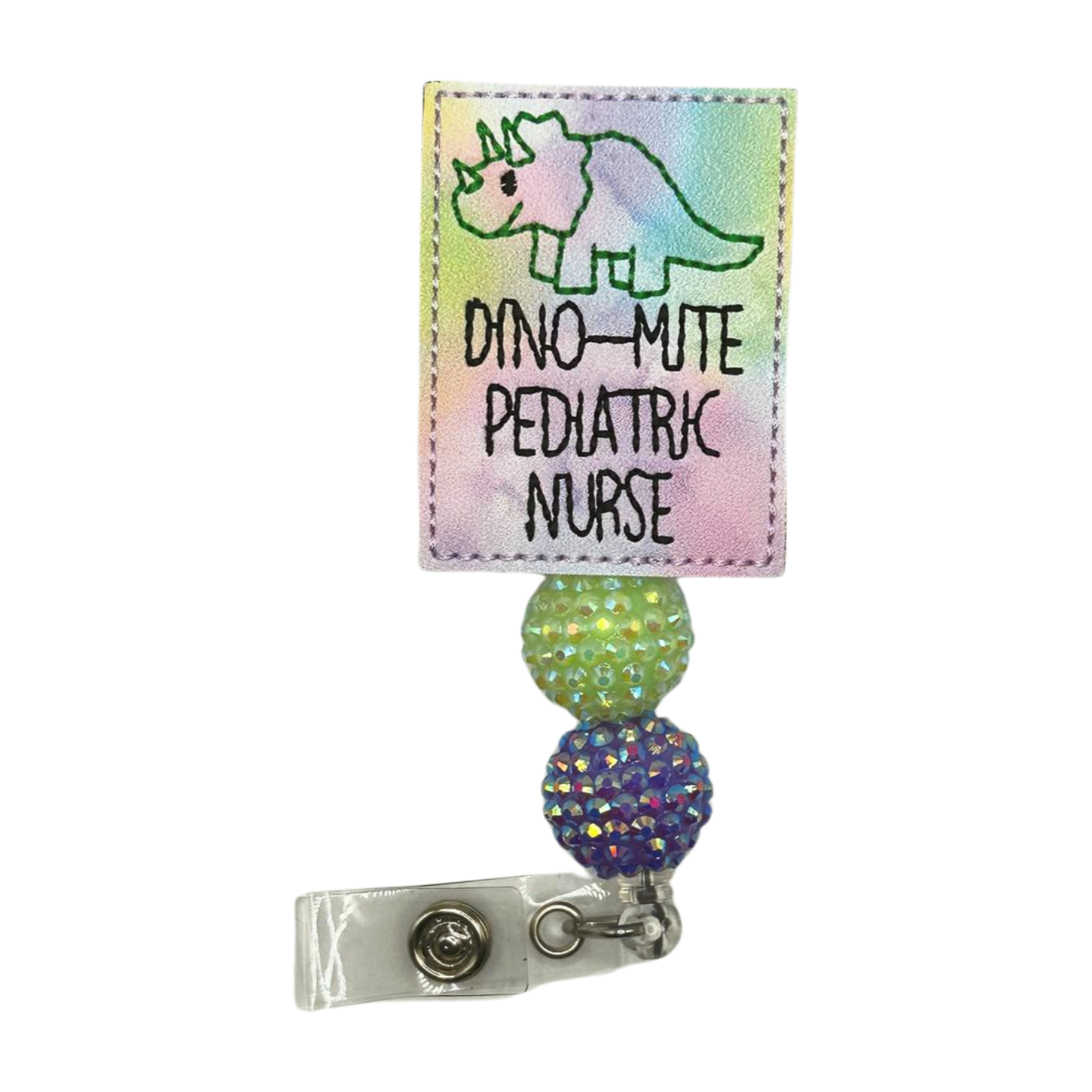 Dino-Mite Pediatric Nurse Badge Reel
