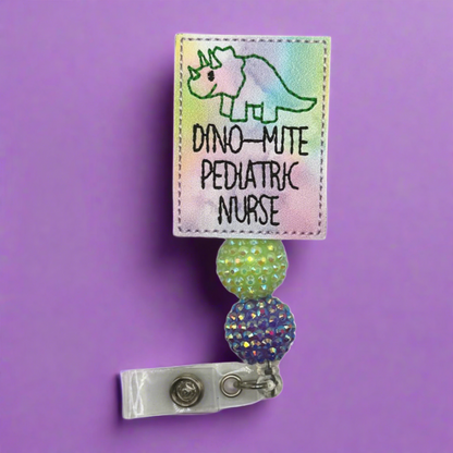 Dino-Mite Pediatric Nurse Badge Reel
