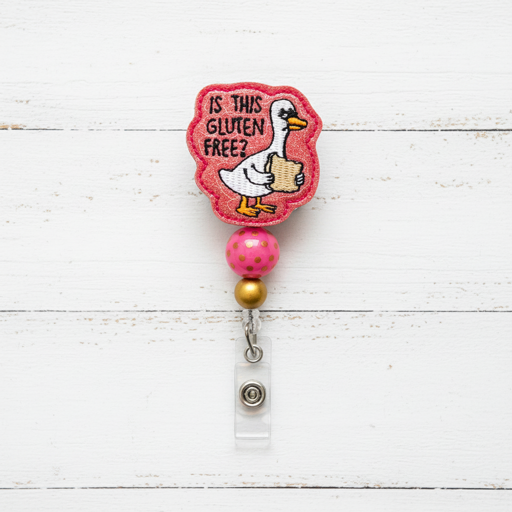 Is this glutten free duck badge reel