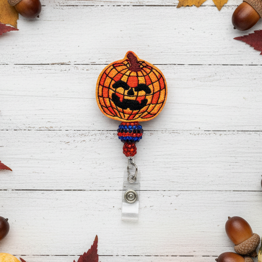 Disco Pumpkin Badge Reel