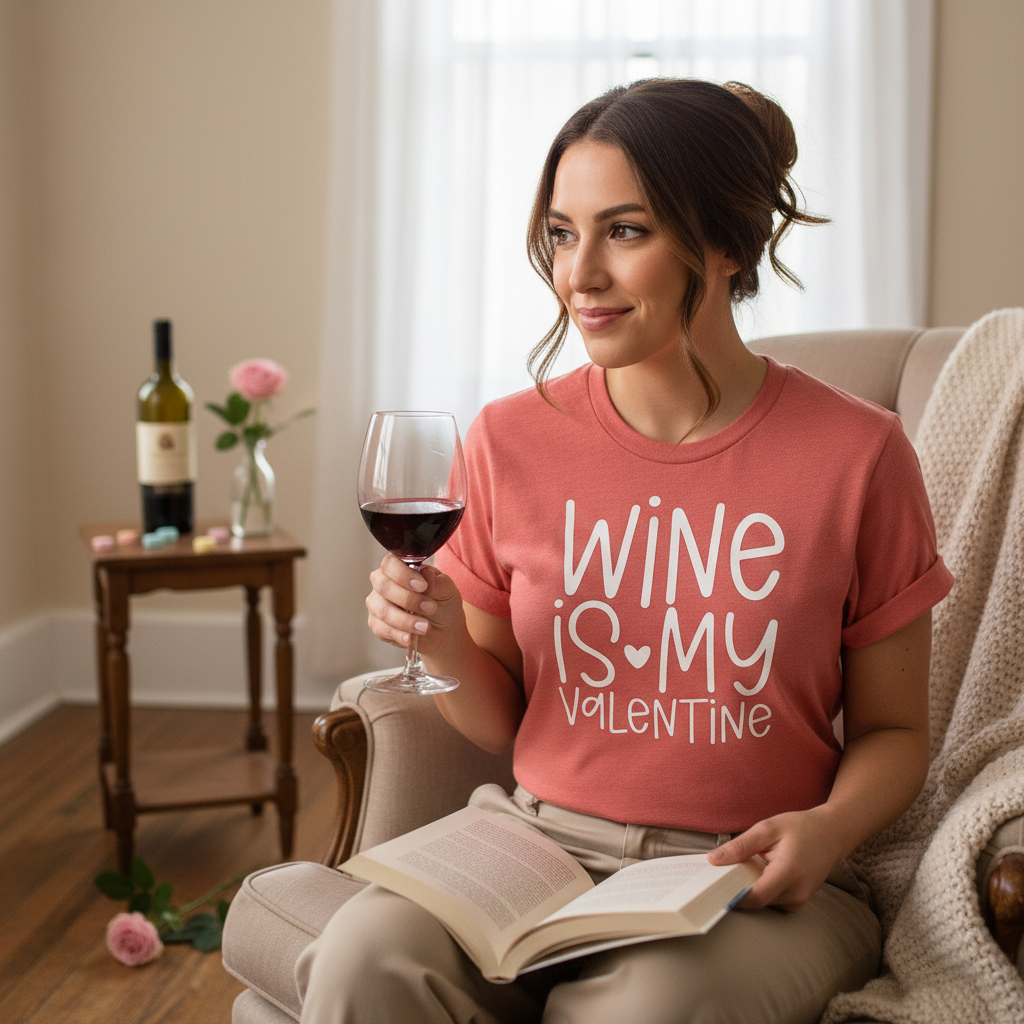 Wine is My Valentine T-Shirt