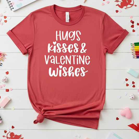 Hugs, Kisses and Valentine Wishes T-Shirt