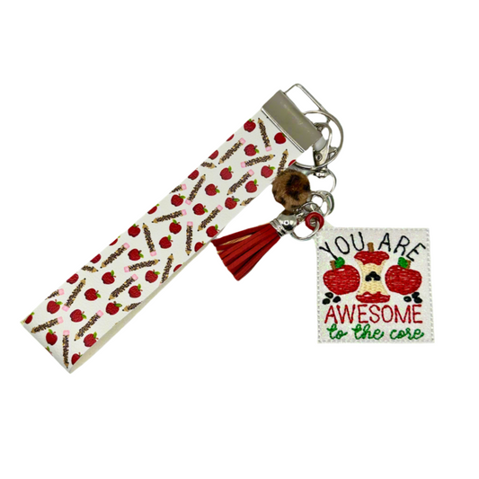 You Are Awesome to the Core Teacher Keychain and Wristlet