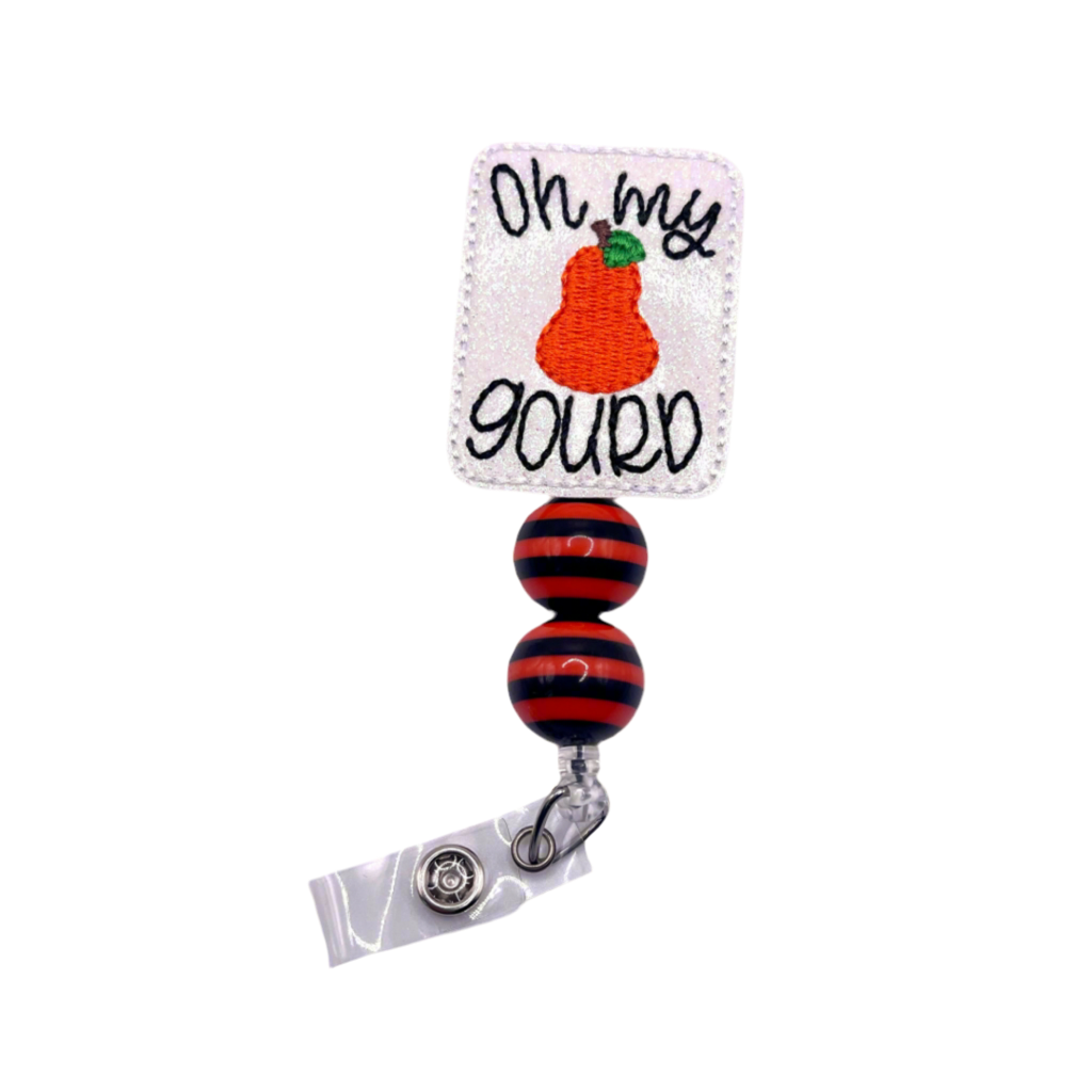 Oh My Gourd Beaded Badge Reel