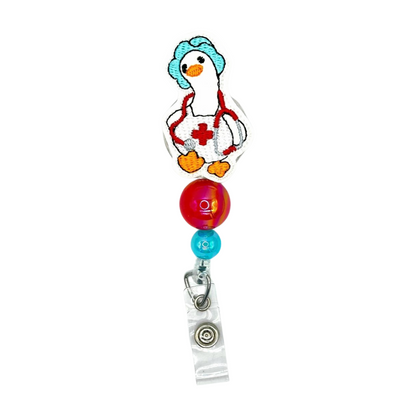 Goose nurse badge reel