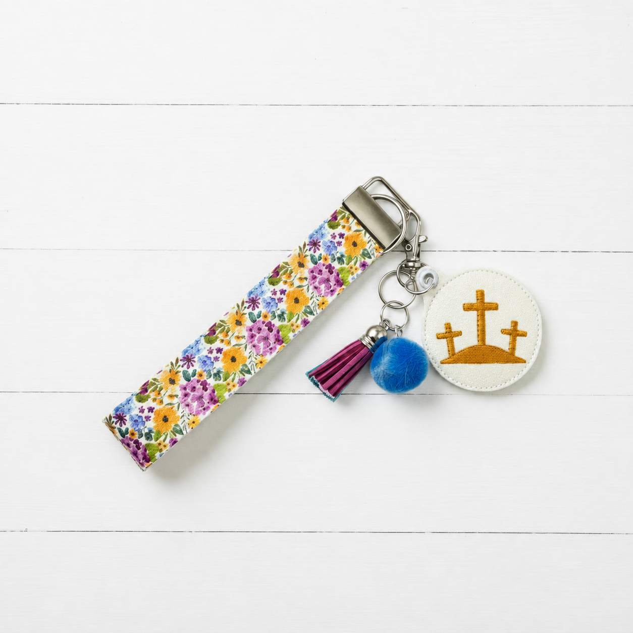 3 Crosses Keychain and Wristlet