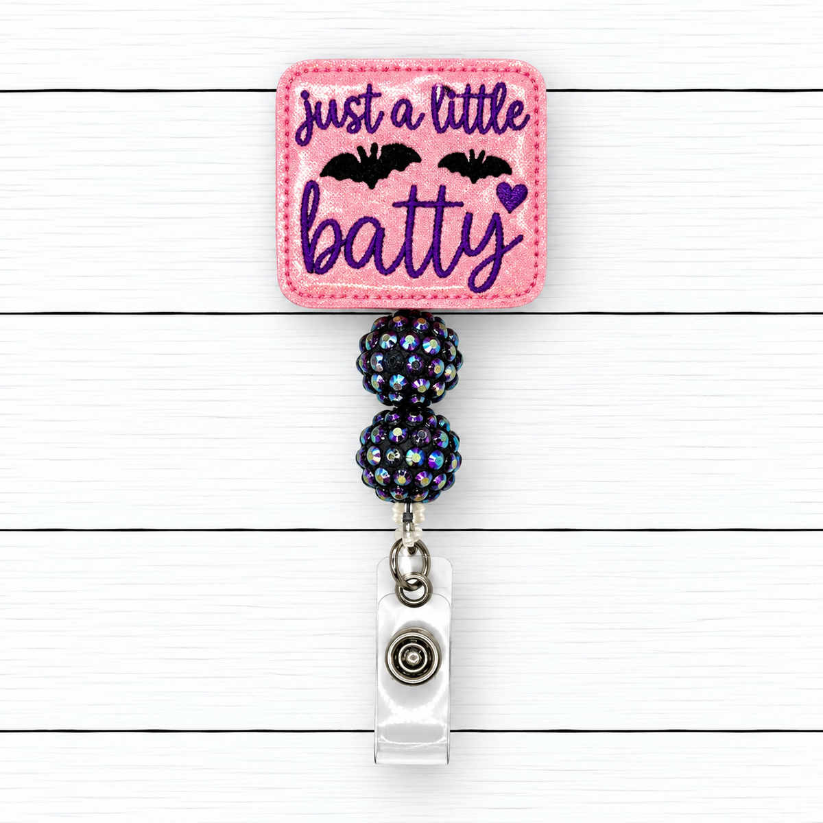 Just a Little Batty Halloween Badge Reel