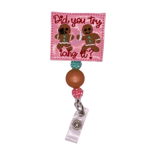 Try Icing It Gingerbread Badge Reel