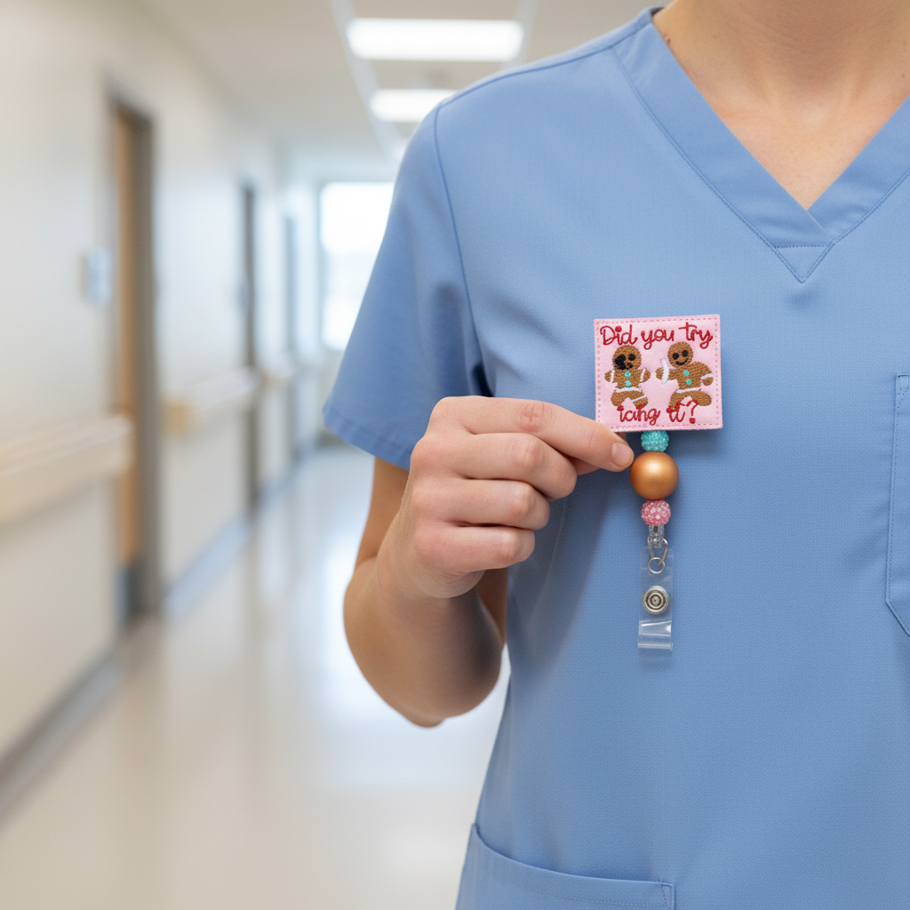 Try Icing It Gingerbread Badge Reel