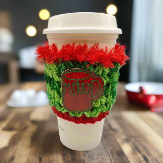 Red Merry Mug Coffee Cozy