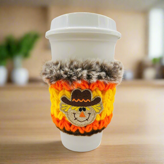 Scarecrow coffee cozy