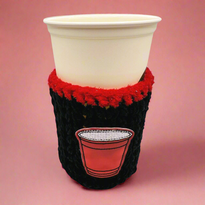 Red cup cold drink cozy