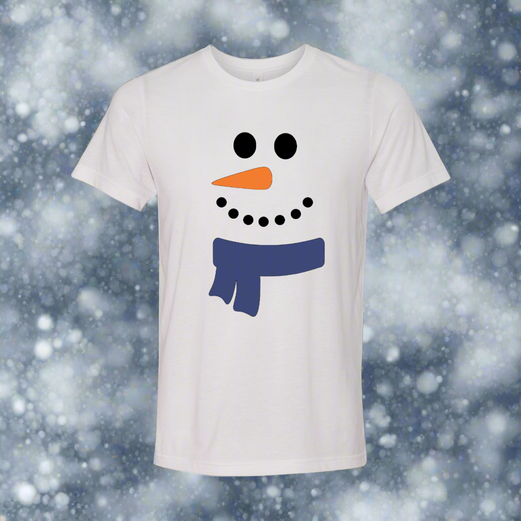 Snowman Face with Scarf T-Shirt