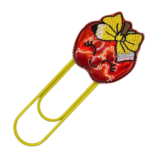 Apple with Bow Oversized Paperclip