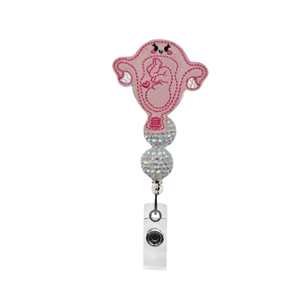 Uterus with Baby Badge Reel