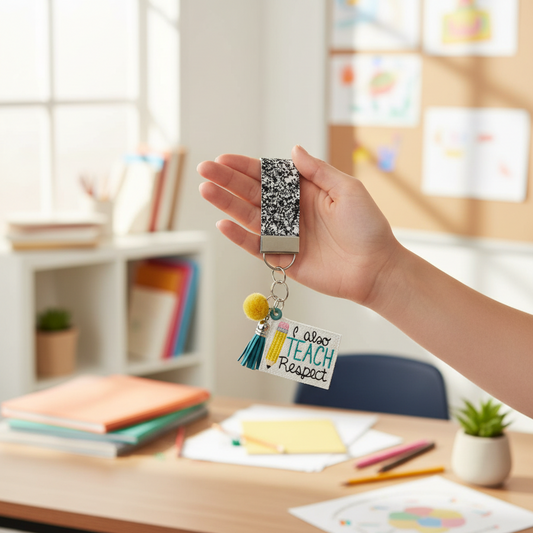 I Also Teach Respect Keychain and Wristlet