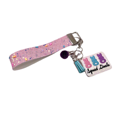 Squad Goals Bunny Keychain and Wristlet