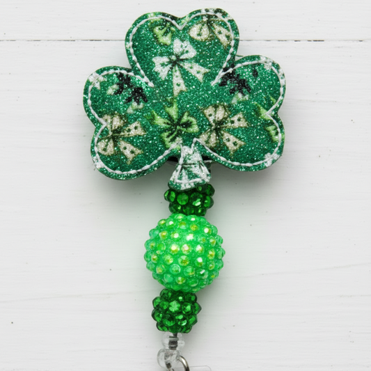 Bow Shamrock Badge Reel