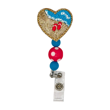 Beach Heart Badge Reel