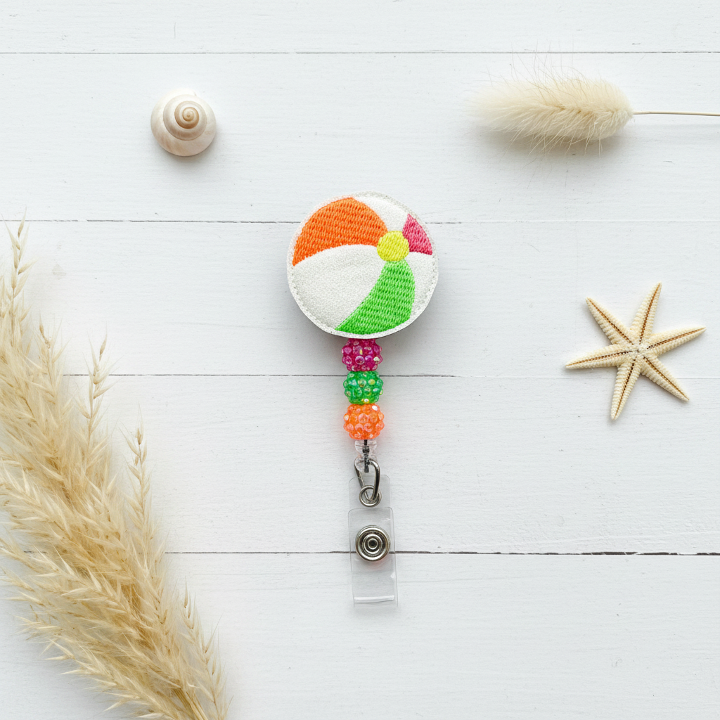 Beach Ball Badge Reel