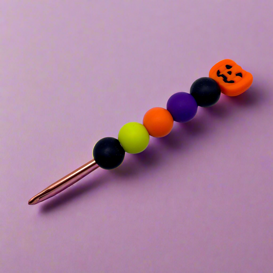 Orange jack-o’-lantern Crochet Hook