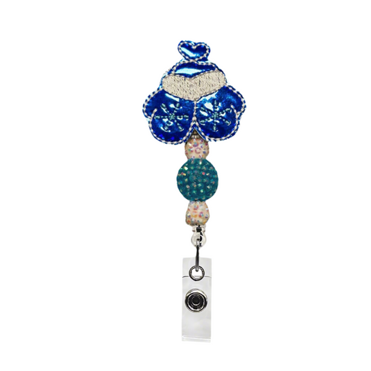 Blue Mittens Badge Reel