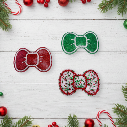 Glitter Hair Bow Clip Set