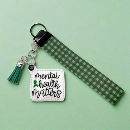 Mental health awareness keychain and wristlet