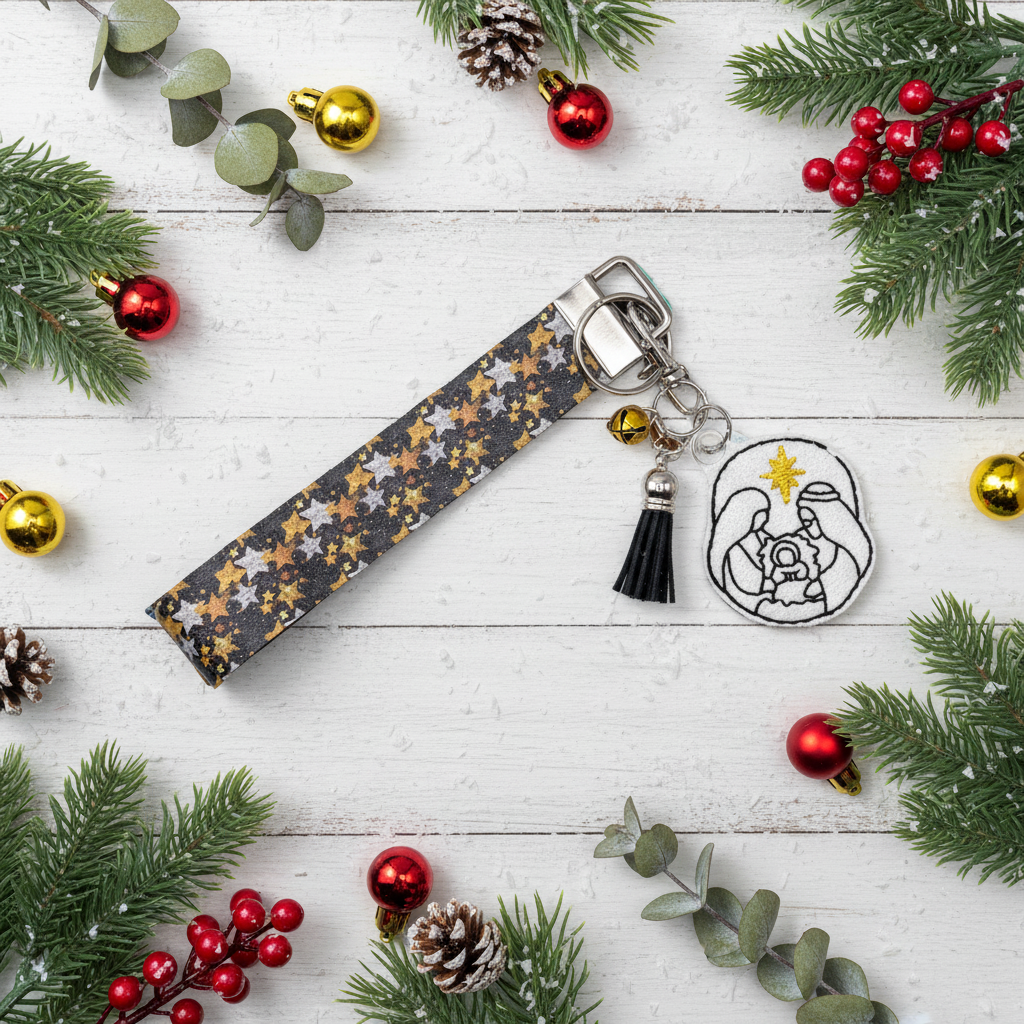 Nativity Keychain and Wristlet