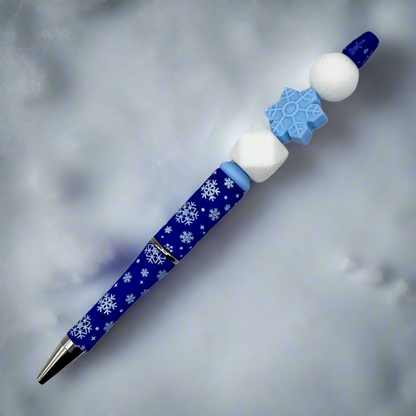 Snow Flake Beaded Pen