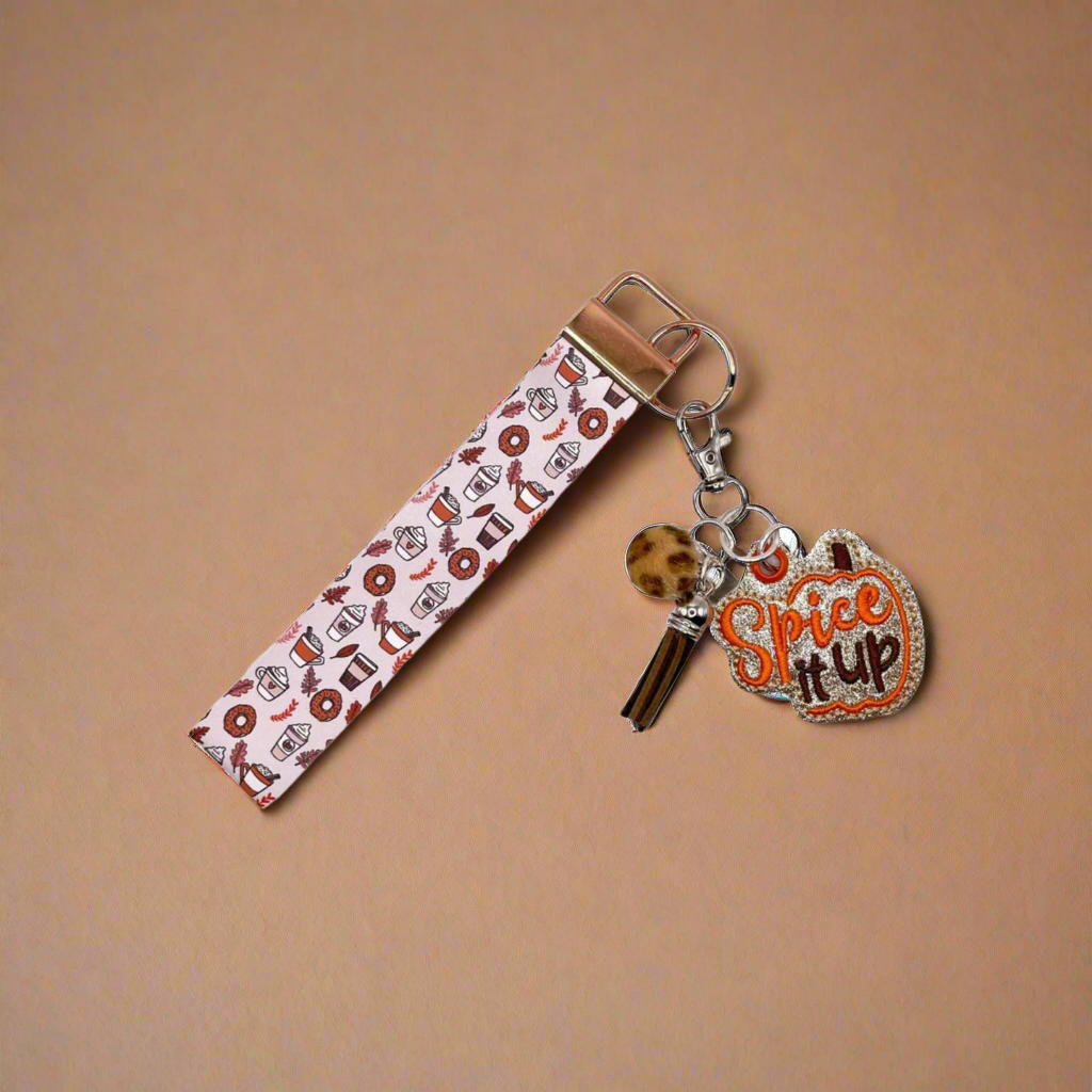 Spice it up pumpkin Keychain and wristlet