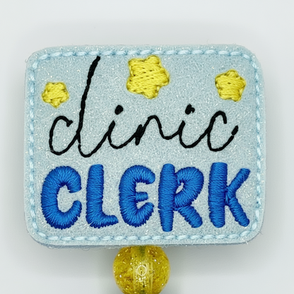 Clinic Clerk badge reel