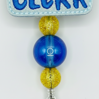 Clinic Clerk badge reel