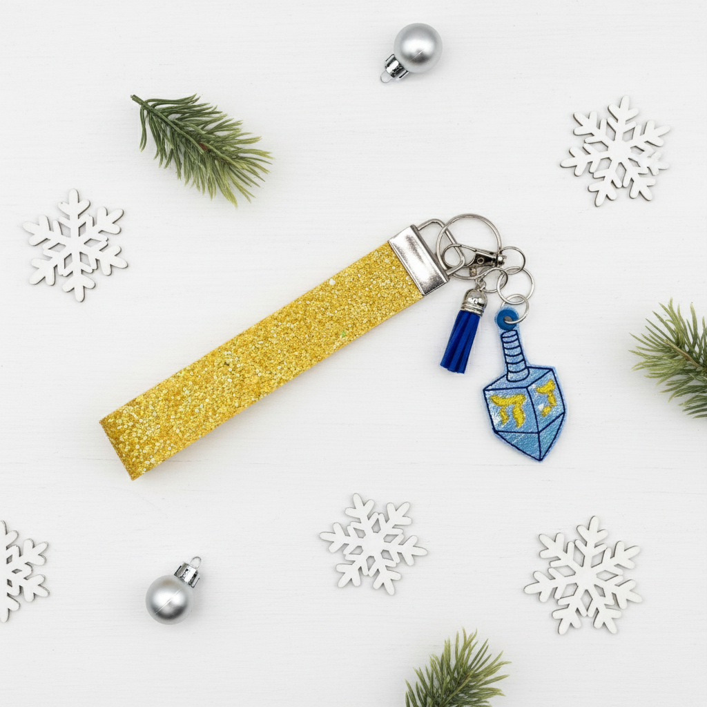Dreidel Keychain and Wristlet