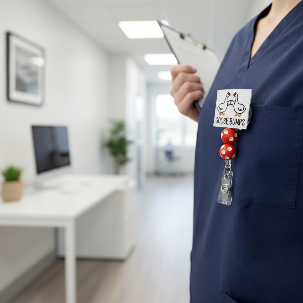 Goose Bumps Badge Reel