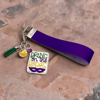 Bring on the Beads Mardi Gras Keychain and Wristlet