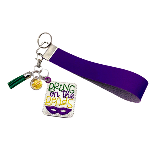 Bring on the Beads Mardi Gras Keychain and Wristlet
