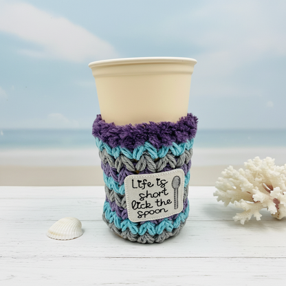 Life is short lick the spoon cold cup cozy