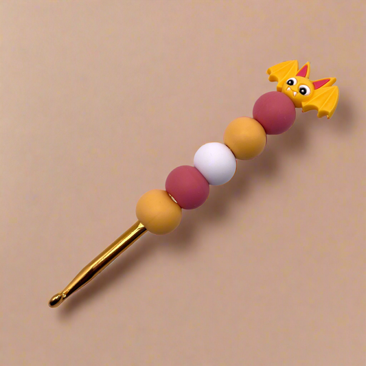 Orange Bat Crochet Hook