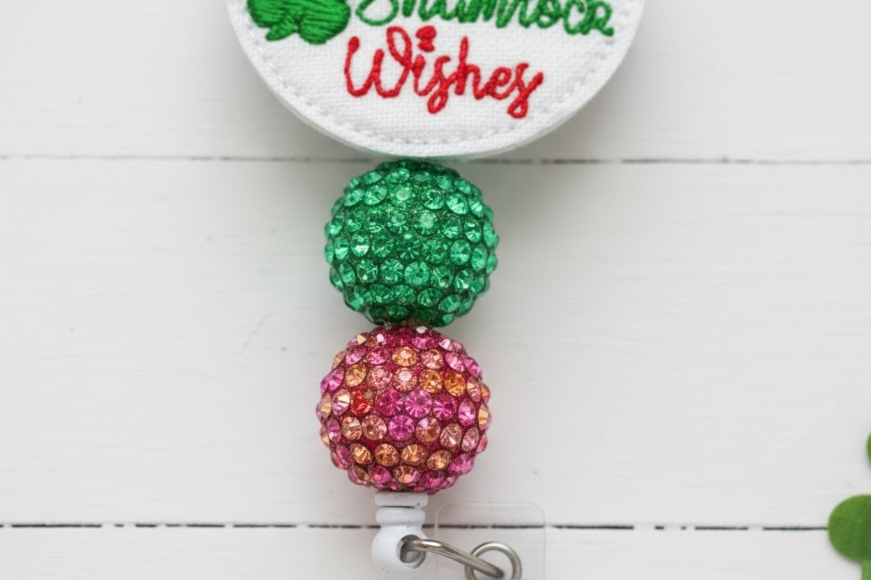 Irish Kisses and Shamrock Wishes Badge Reel