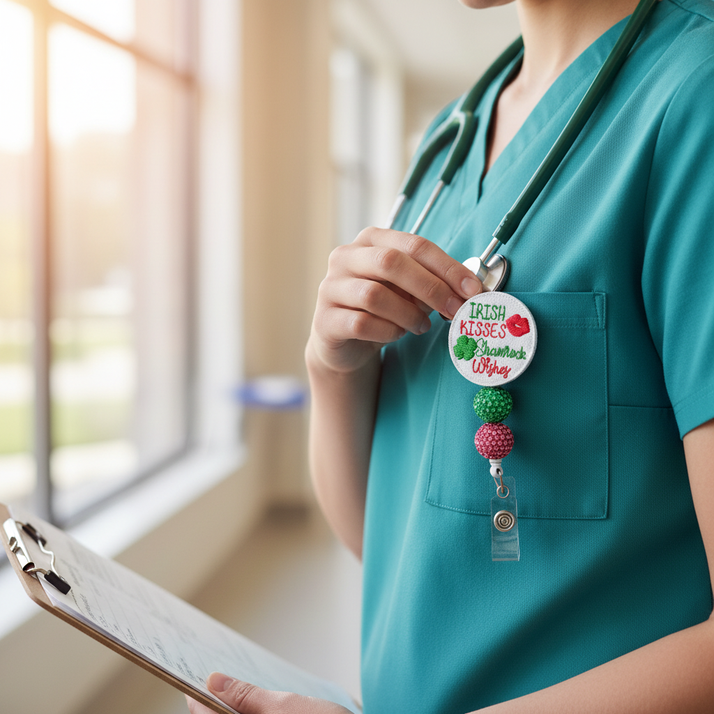 Irish Kisses and Shamrock Wishes Badge Reel
