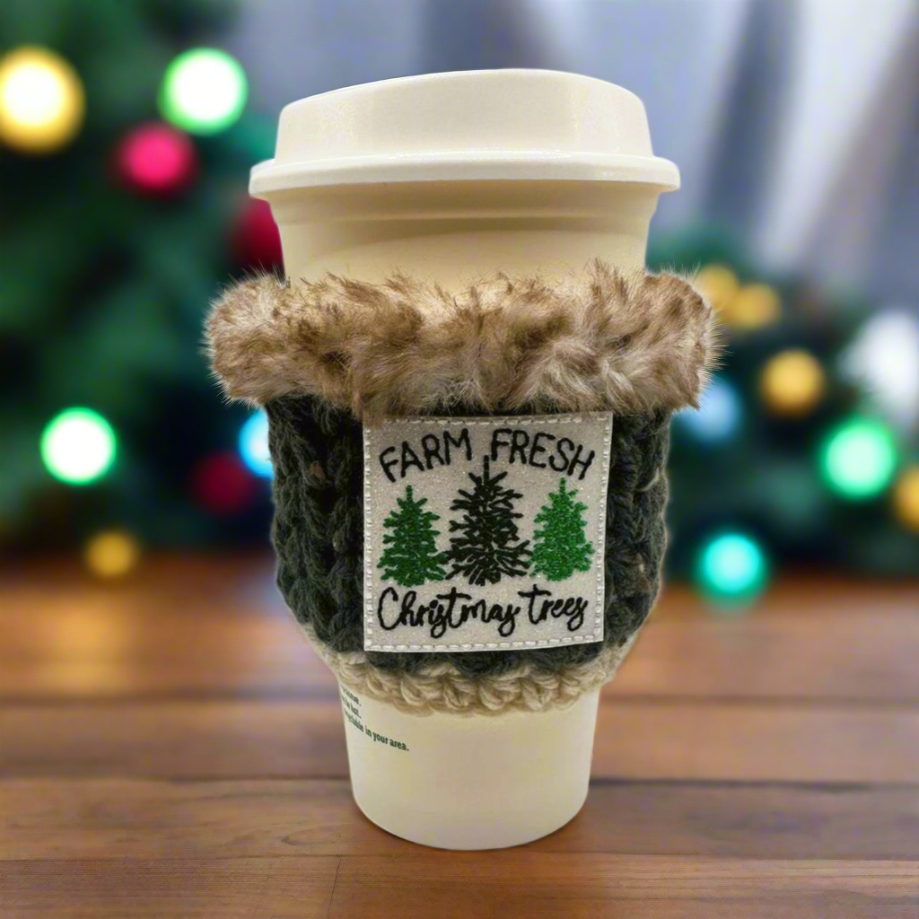 Farm Fresh Christmas Tree Coffee Cozy