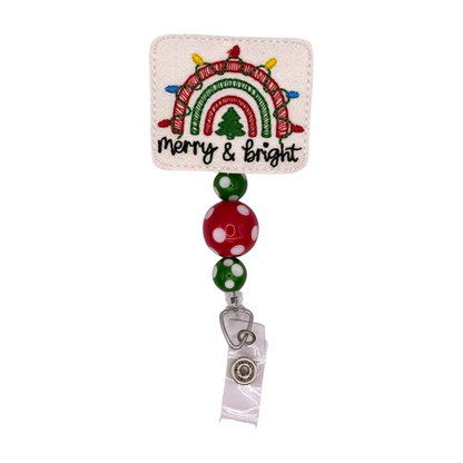 Merry and Bright Rainbow Badge Reel